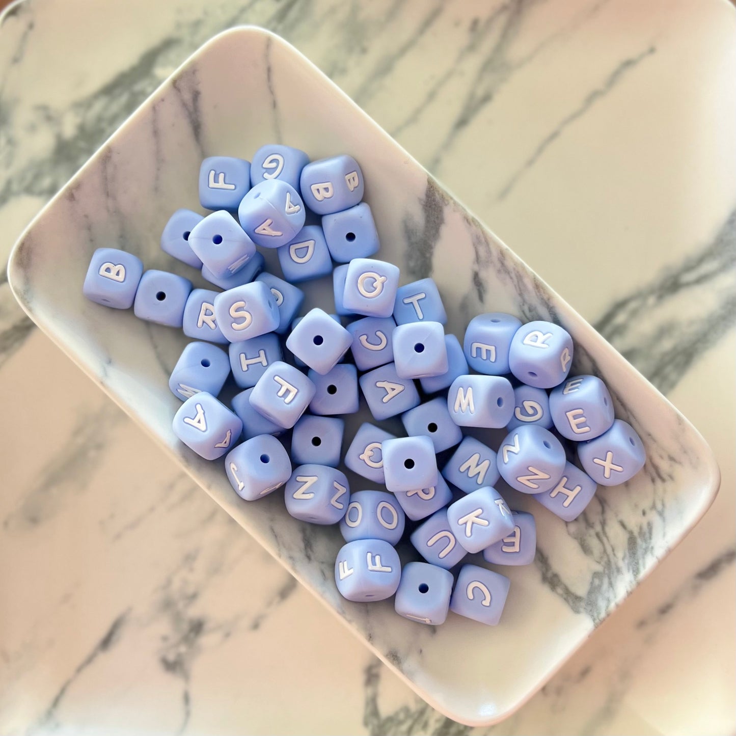 Letras bebé azul